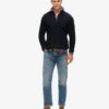 Jacob Pullover mit Zopfmuster und halbem Reißverschluss Jacob Pullover mit Zopfmuster und halbem Reißverschluss