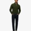 Jacob Pullover mit Zopfmuster und halbem Reißverschluss Jacob Pullover mit Zopfmuster und halbem Reißverschluss