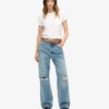 Jeans aus Organic Cotton mit weitem Bein Jeans aus Organic Cotton mit weitem Bein