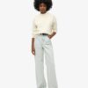 Jeans aus Organic Cotton mit weitem Bein