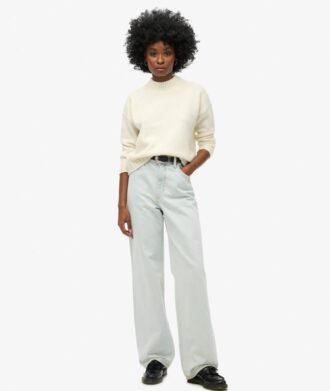 Jeans aus Organic Cotton mit weitem Bein