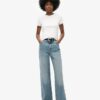 Jeans aus Organic Cotton mit weitem Bein