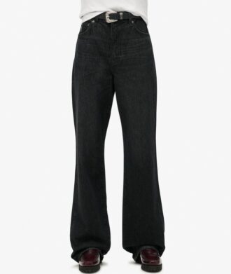Jeans aus Organic Cotton mit weitem Bein