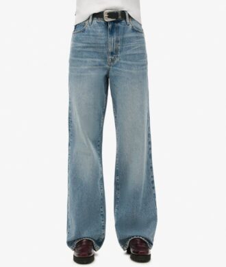Jeans aus Organic Cotton mit weitem Bein
