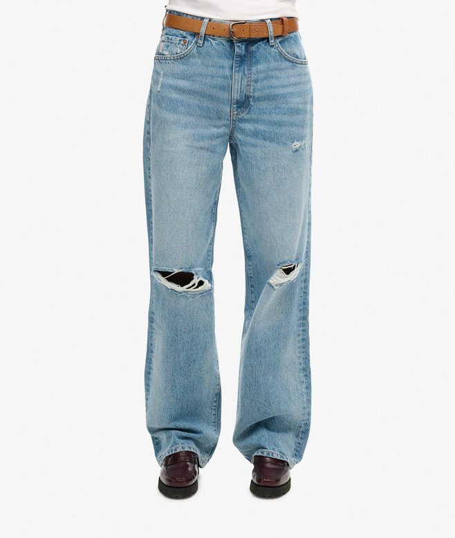 Jeans aus Organic Cotton mit weitem Bein Jeans aus Organic Cotton mit weitem Bein