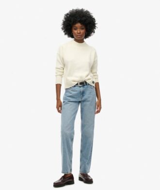 Jeans mit mittlerer Leibhöhe und geradem Bein