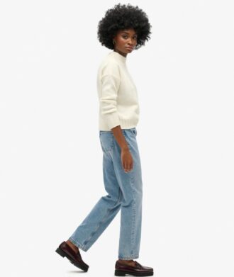 Jeans mit mittlerer Leibhöhe und geradem Bein