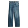 Jeans mit mittlerer Leibhöhe und weitem Bein Jeans mit mittlerer Leibhöhe und weitem Bein
