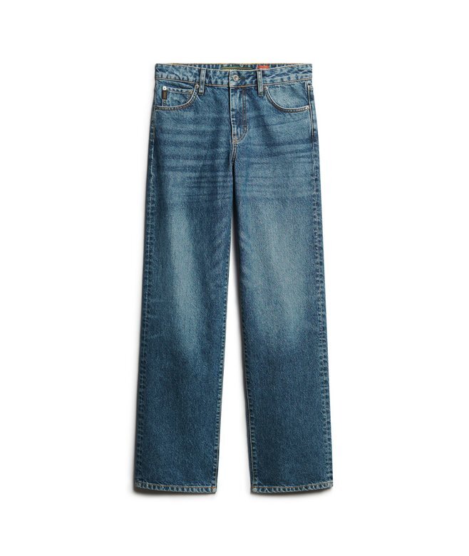 Jeans mit mittlerer Leibhöhe und weitem Bein Jeans mit mittlerer Leibhöhe und weitem Bein