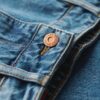 Jeans mit weitem Bein und unversäubertem Saum
