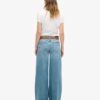 Jeans mit weitem Bein und unversäubertem Saum