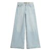 Jeans mit weitem Bein und unversäubertem Saum