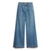 Jeans mit weitem Bein und unversäubertem Saum