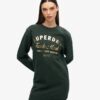 Jersey-Kleid mit luxuriösem Metallic-Logo