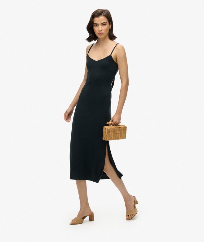 Jersey-Kleid mit offenem Rücken Jersey-Kleid mit offenem Rücken