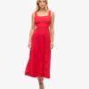 Jersey-Midi-Kleid mit Ausschnitt