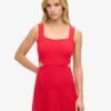 Jersey-Midi-Kleid mit Ausschnitt