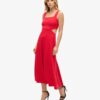 Jersey-Midi-Kleid mit Ausschnitt