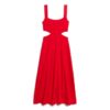 Jersey-Midi-Kleid mit Ausschnitt