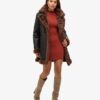 Jersey-Mini-Kleid mit hohem Kragen und langen Ärmeln Jersey-Mini-Kleid mit hohem Kragen und langen Ärmeln