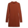 Jersey-Mini-Kleid mit hohem Kragen und langen Ärmeln Jersey-Mini-Kleid mit hohem Kragen und langen Ärmeln