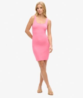 Jersey-Minikleid mit quadratischem Ausschnitt