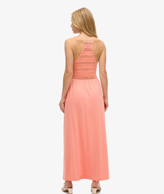 Jersey-Spitzen-Maxikleid Jersey-Spitzen-Maxikleid