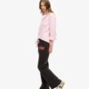 Jogginghose mit niedrigem Bund und ausgestelltem Bein sowie Neon-Vintage-Logo Jogginghose mit niedrigem Bund und ausgestelltem Bein sowie Neon-Vintage-Logo