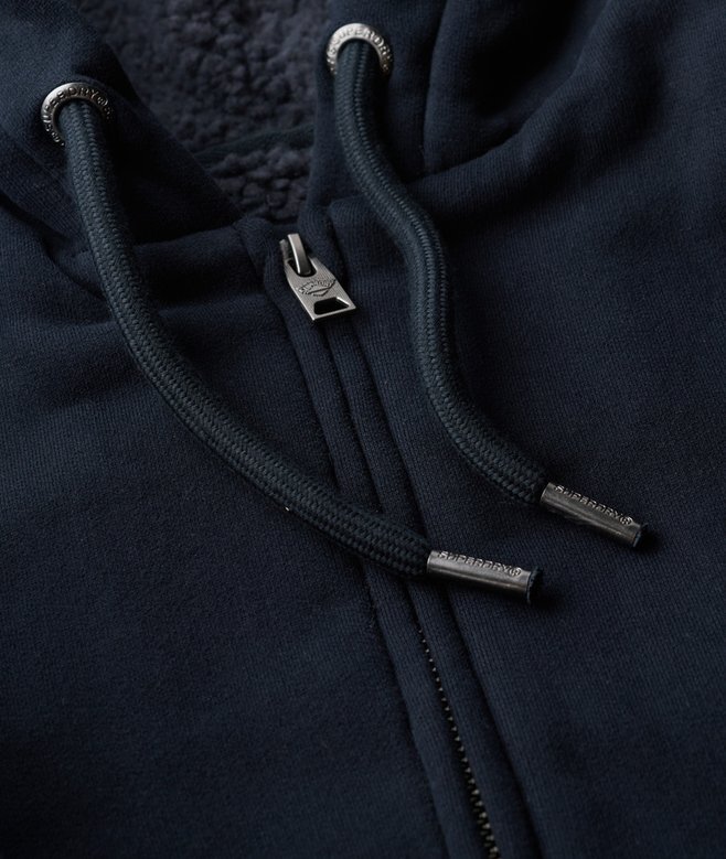 Kapuzenpullover mit Reißverschluss und Borg-Futter Kapuzenpullover mit Reißverschluss und Borg-Futter