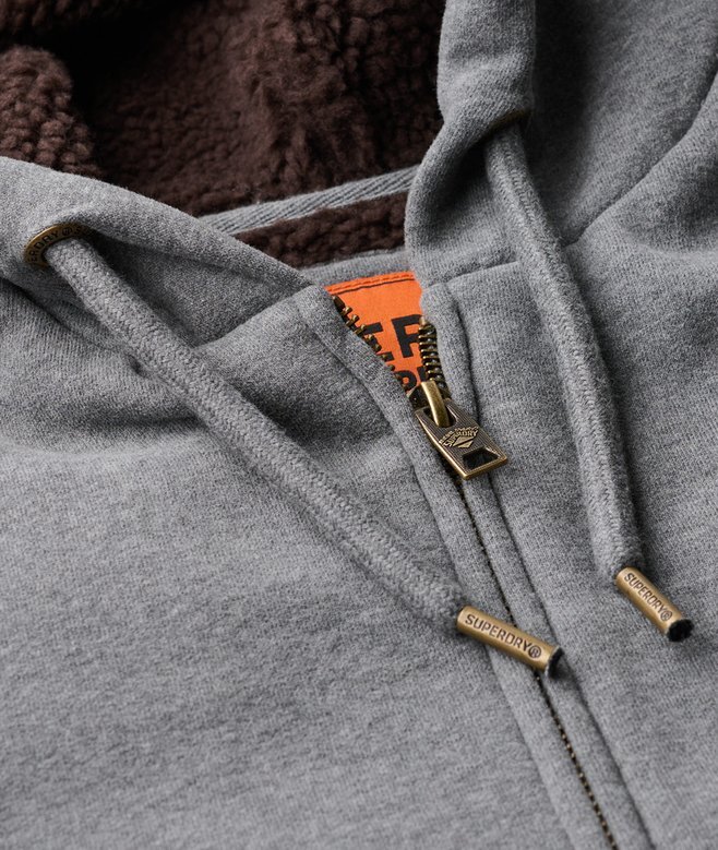 Kapuzenpullover mit Reißverschluss und Borg-Futter Kapuzenpullover mit Reißverschluss und Borg-Futter