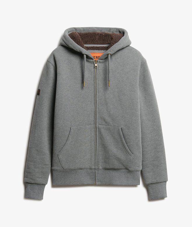 Kapuzenpullover mit Reißverschluss und Borg-Futter Kapuzenpullover mit Reißverschluss und Borg-Futter