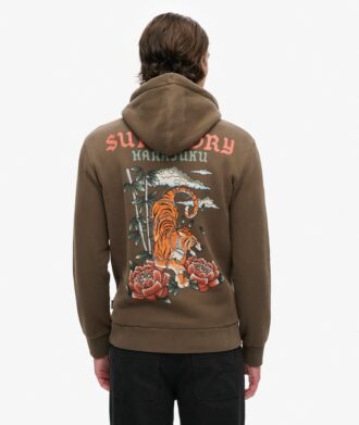 Kapuzenpullover mit Tattoo-Grafik