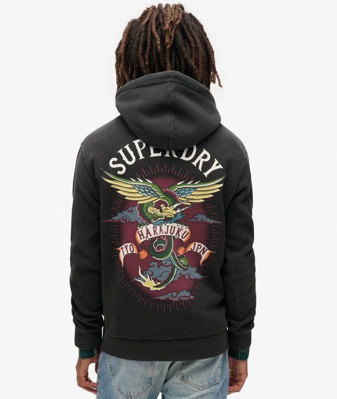Kapuzenpullover mit Tattoo-Grafik Kapuzenpullover mit Tattoo-Grafik