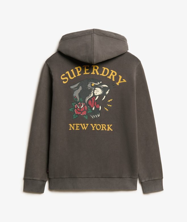 Kapuzenpullover mit Tattoo-Motiv auf dem Rücken Kapuzenpullover mit Tattoo-Motiv auf dem Rücken
