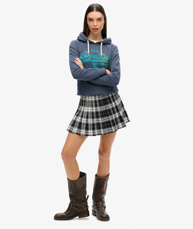 Kapuzenpullover mit ton-in-ton Vintage-Logo Kapuzenpullover mit ton-in-ton Vintage-Logo