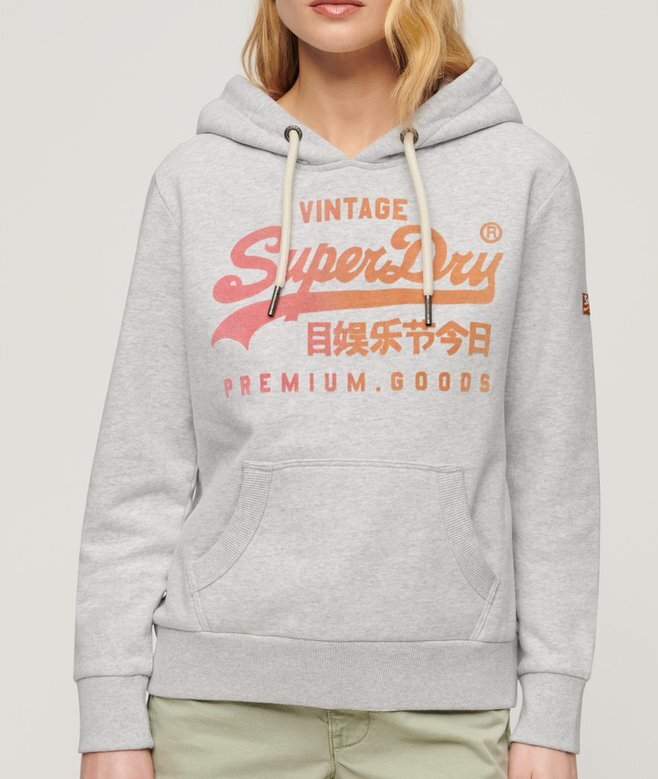 Kapuzenpullover mit tonaler Vintage-Logo-Grafik Kapuzenpullover mit tonaler Vintage-Logo-Grafik
