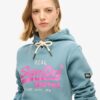 Kapuzenpullover mit verziertem Vintage-Logo Kapuzenpullover mit verziertem Vintage-Logo