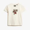Kleines, figurbetontes Tattoo-Strass-T-Shirt