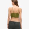Korsett-Oberteil aus Satin und Mesh-Spitze