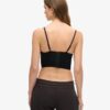 Korsett-Oberteil aus Satin und Mesh-Spitze