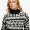 Kurzer Rollkragenpullover aus Strickmode Kurzer Rollkragenpullover aus Strickmode