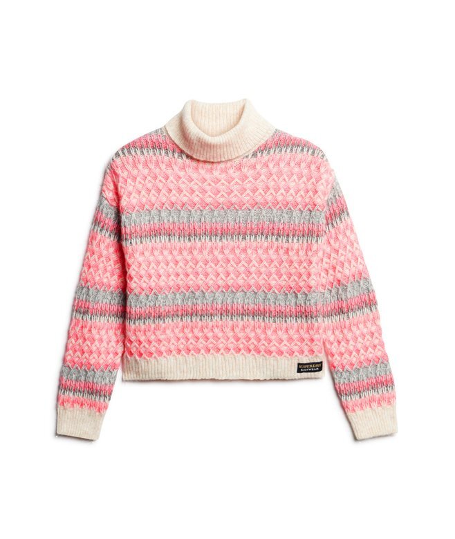 Kurzer Rollkragenpullover aus Strickmode Kurzer Rollkragenpullover aus Strickmode