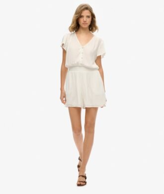 Kurzärmeliger Playsuit mit Print