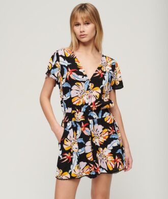Kurzärmeliger Strand-Playsuit