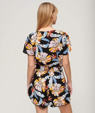 Kurzärmeliger Strand-Playsuit