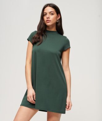 Kurzärmeliges A-Linien-Minikleid