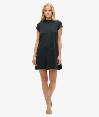 Kurzärmeliges A-Linien-Minikleid