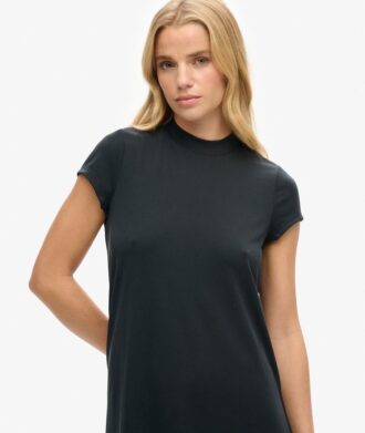 Kurzärmeliges A-Linien-Minikleid
