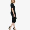 Kurzärmeliges Midi-Jersey-Kleid