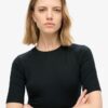 Kurzärmeliges Midi-Jersey-Kleid